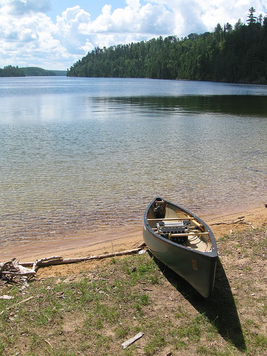 Louisa Lake portage landing