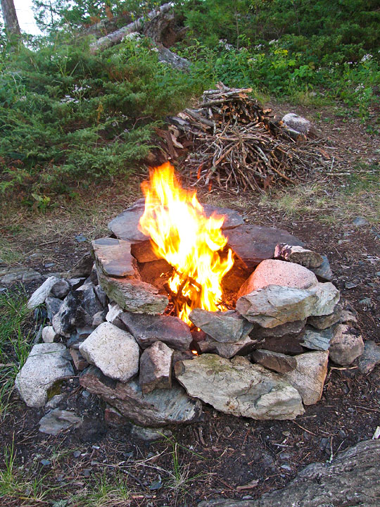 Evening campfire