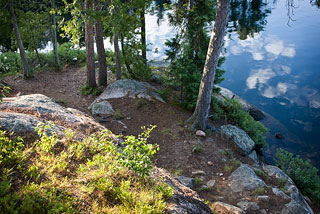 View atop campsite